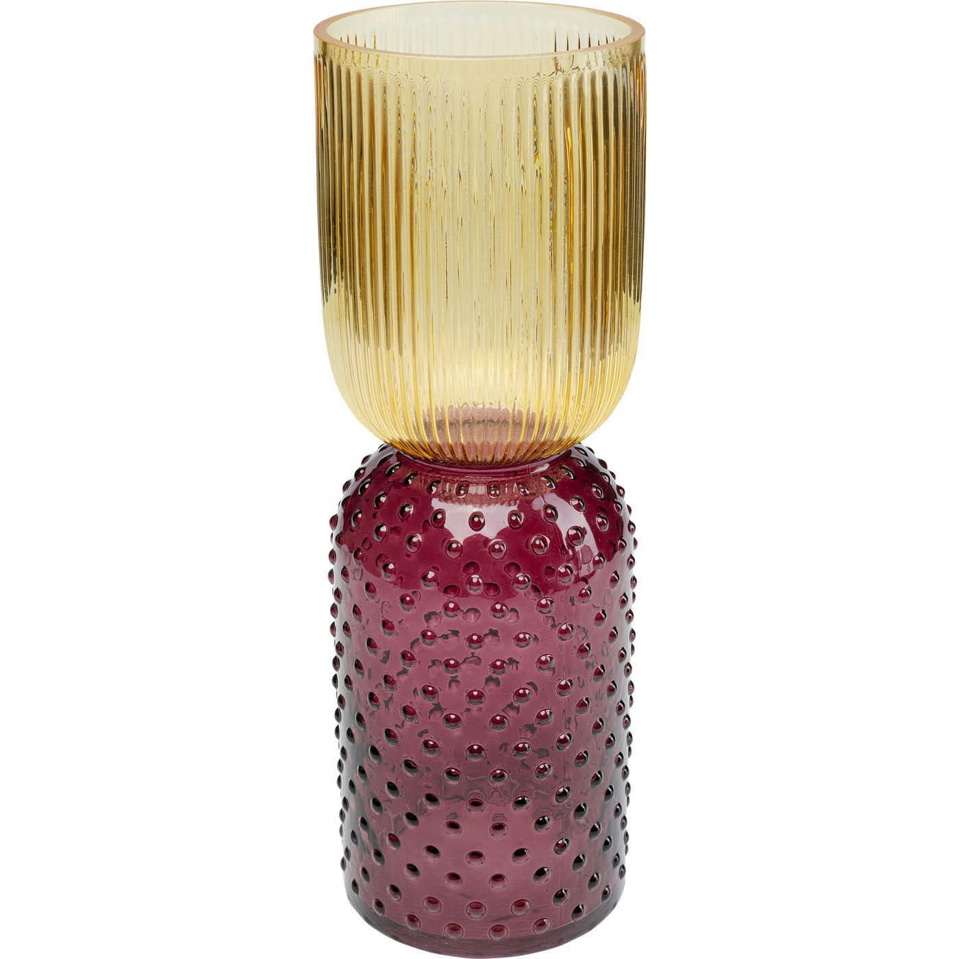 MARVELOUS - Vase en verre jaune et violet H38