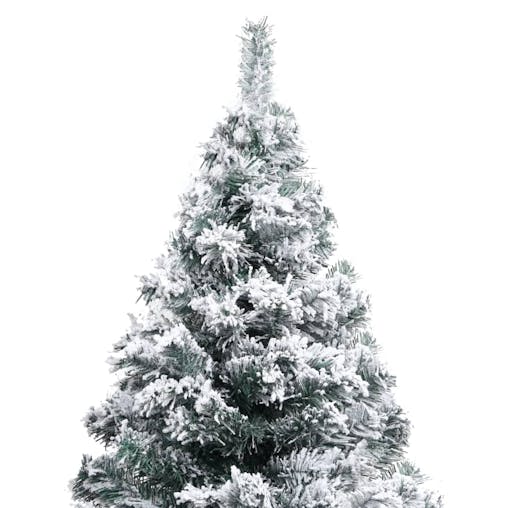 NNEVL Artificial Christmas Tree with Flocked Snow Green 150 m PVC