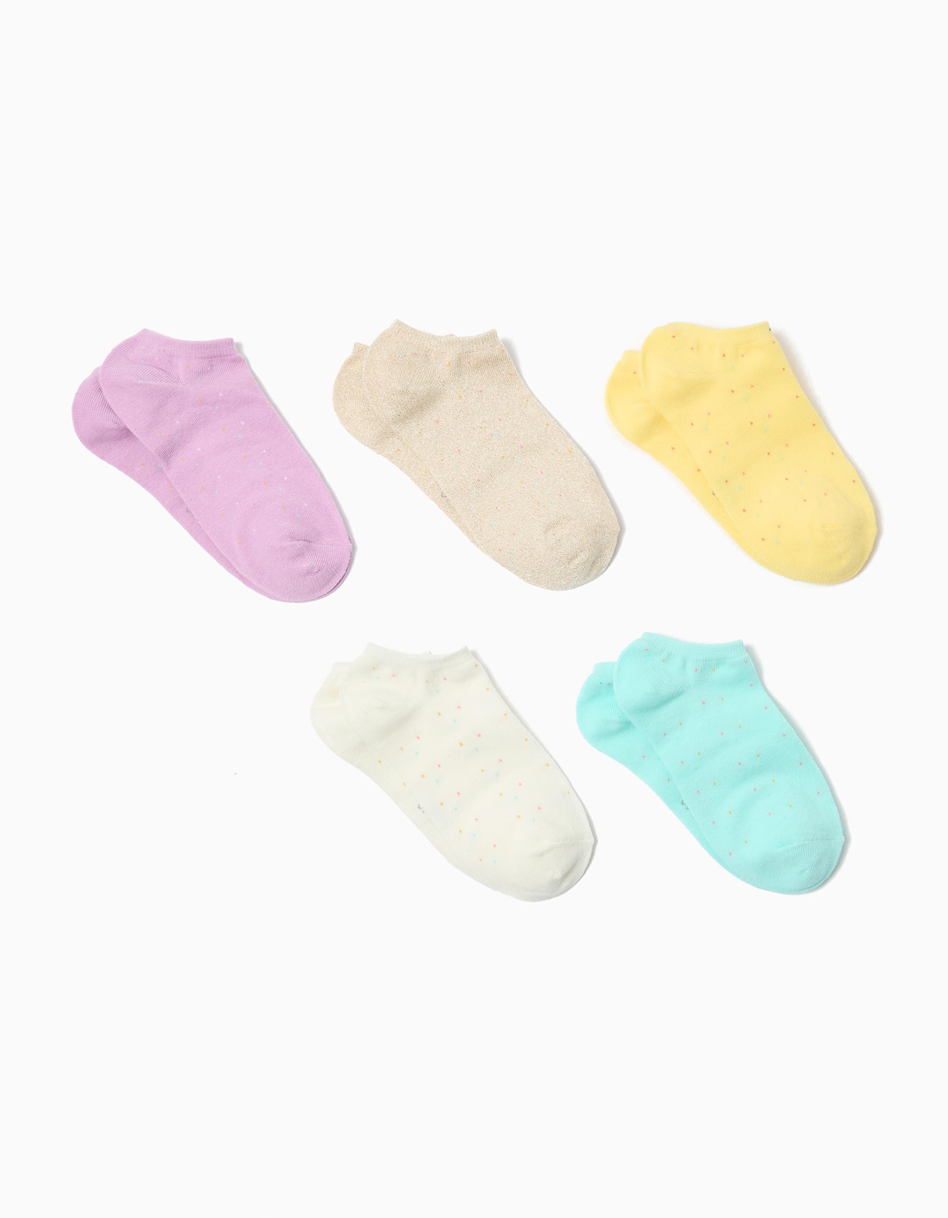Pack 5 Pares de Meias, Menina, Multicor