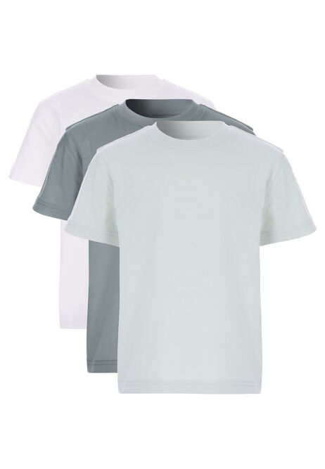Younger Boys 3pk Green Cotton T-Shirts