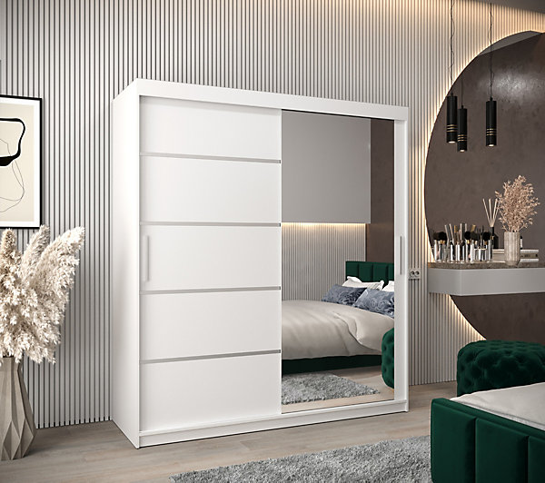 Armoire Verona 2 a portes coulissantes H. 200 x L. 180 x P. 62 2 portes