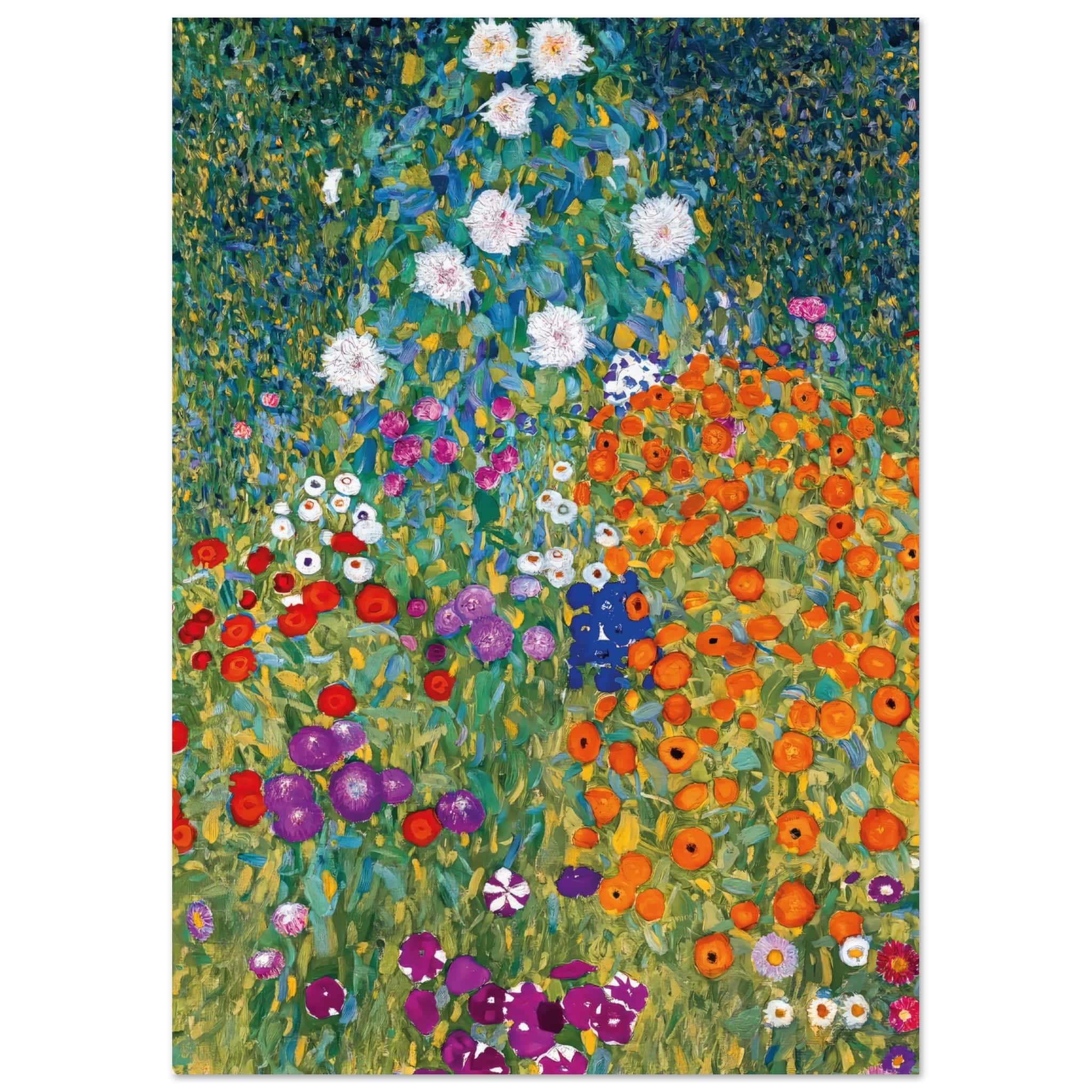 Artfulprints Poster Gustav Klimt - Blumengarten  - A4 21x29.7 cm - Meerkleurig