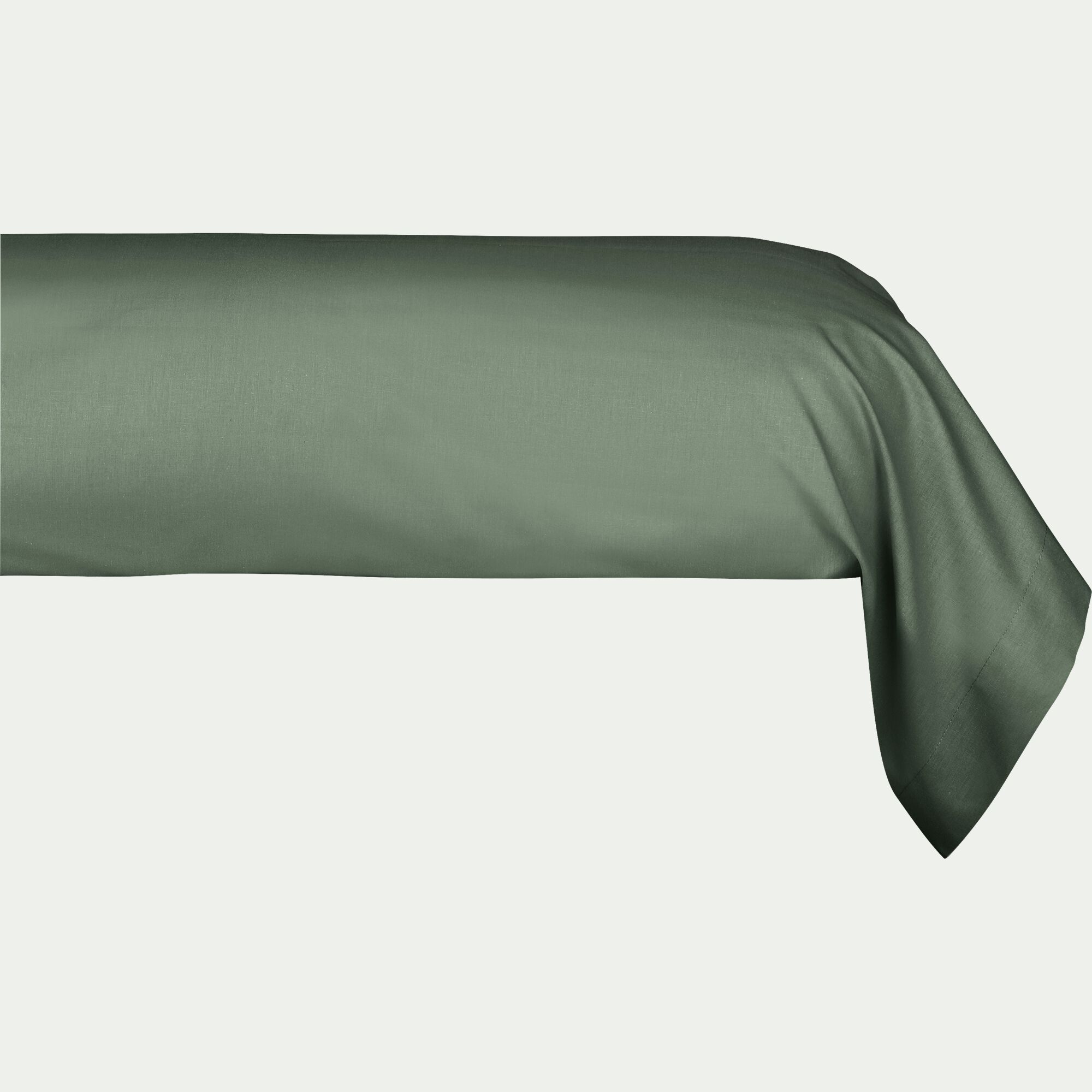 EOLI - Taie de traversin en coton 43x190cm - vert cèdre