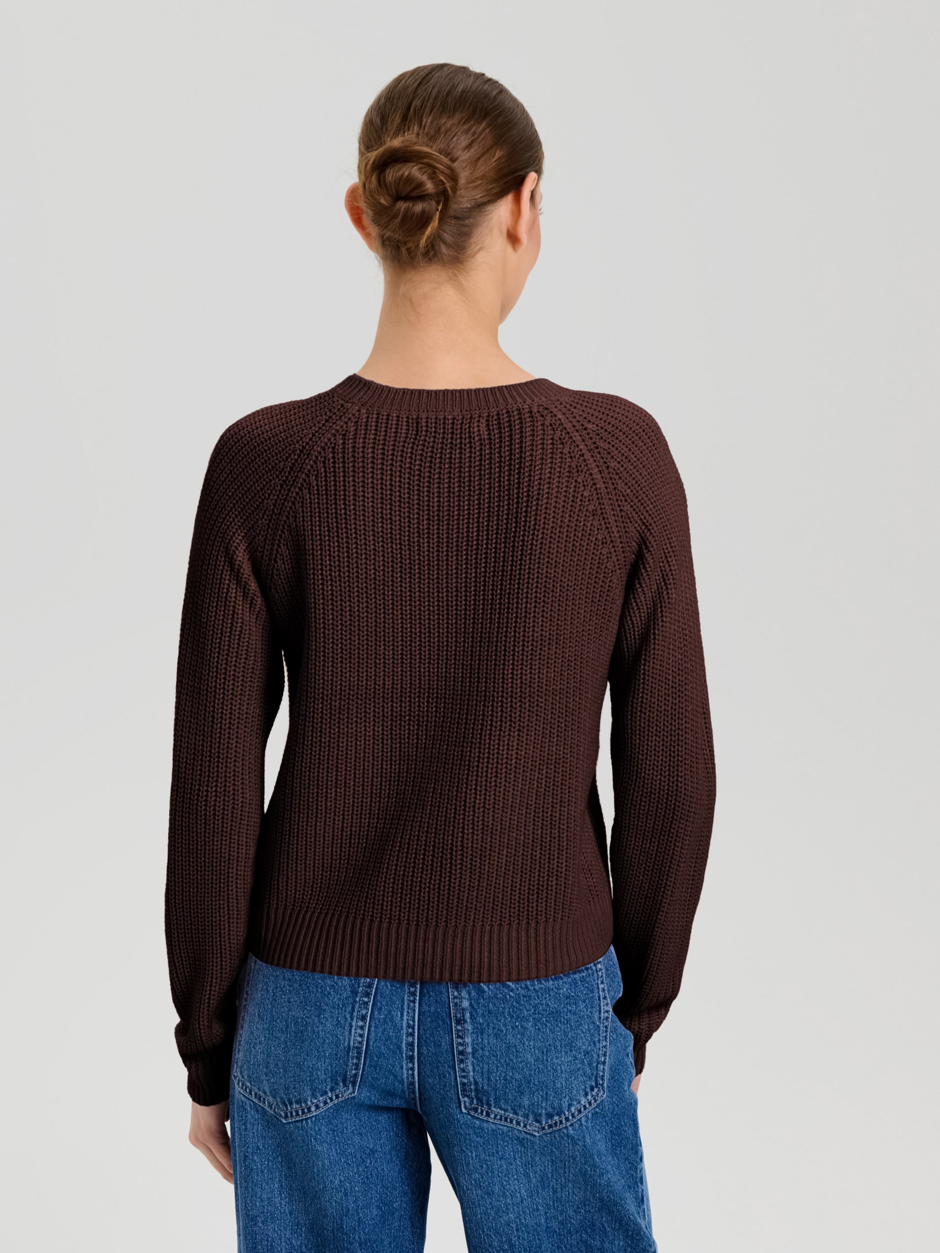 Basic sweter z długimi rękawami