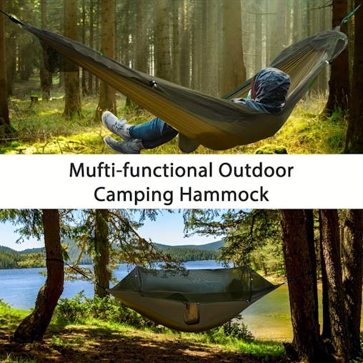 NNETM Double Camping Hammock with Mosquito Net