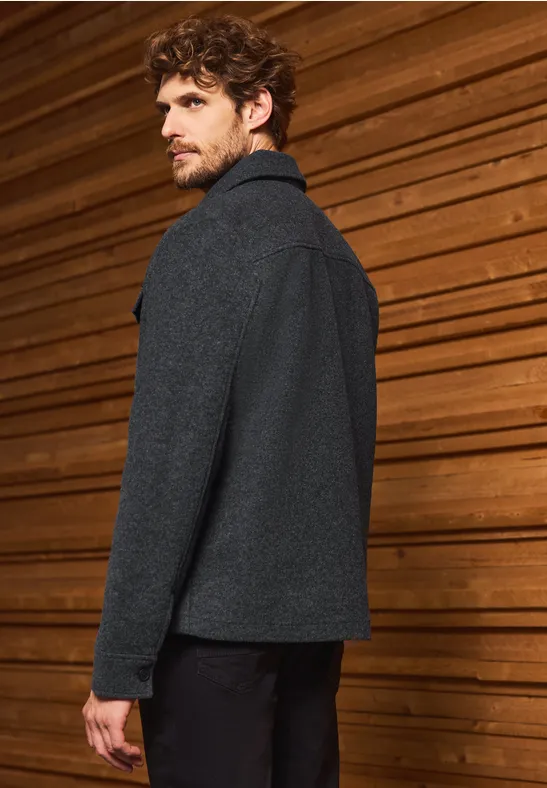Overshirt mit Wollanteil