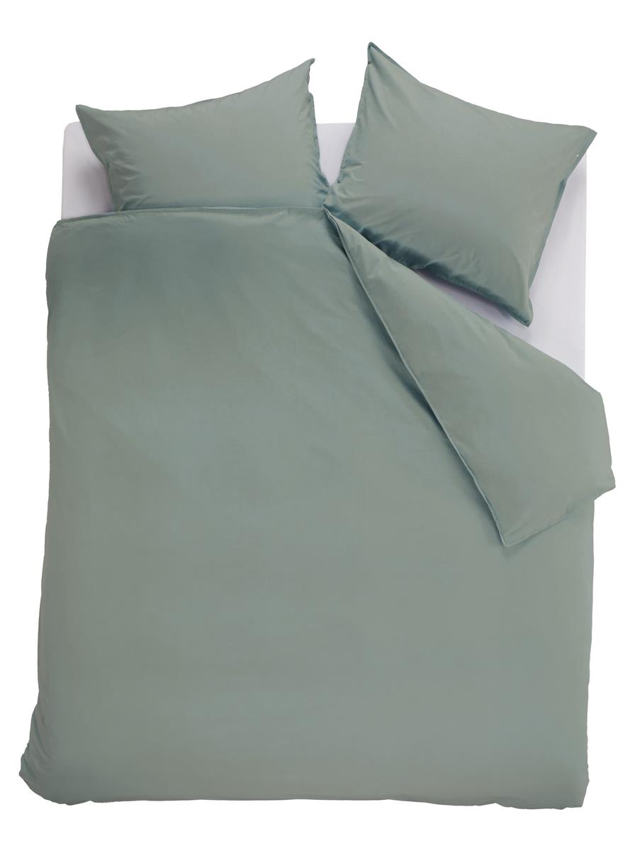 Ambiante Cotton Uni dekbedovertrek - Effen - Tweepersoons - 200x200/220 cm - Groen