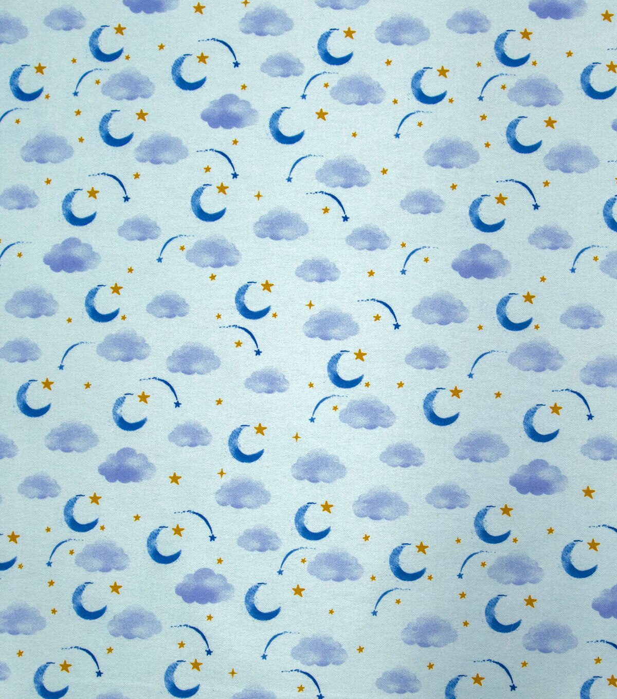 Super Snuggle Moons & Stars Blue Flannel Fabric