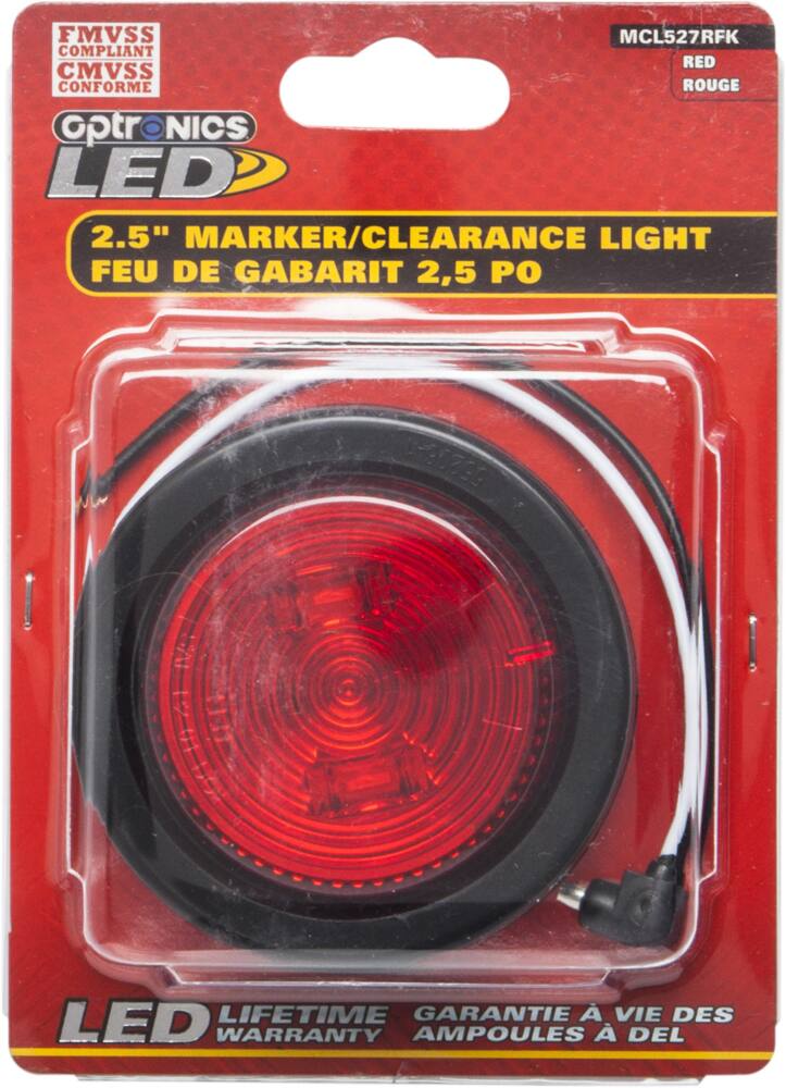 Optronics LED Marker/Clearance Light, Red, 2.5-in