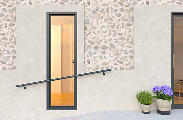 Articulation pour main courante aluminium gris