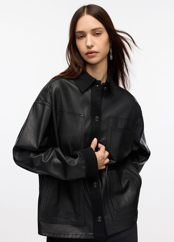 Giacca in tessuto spalmato