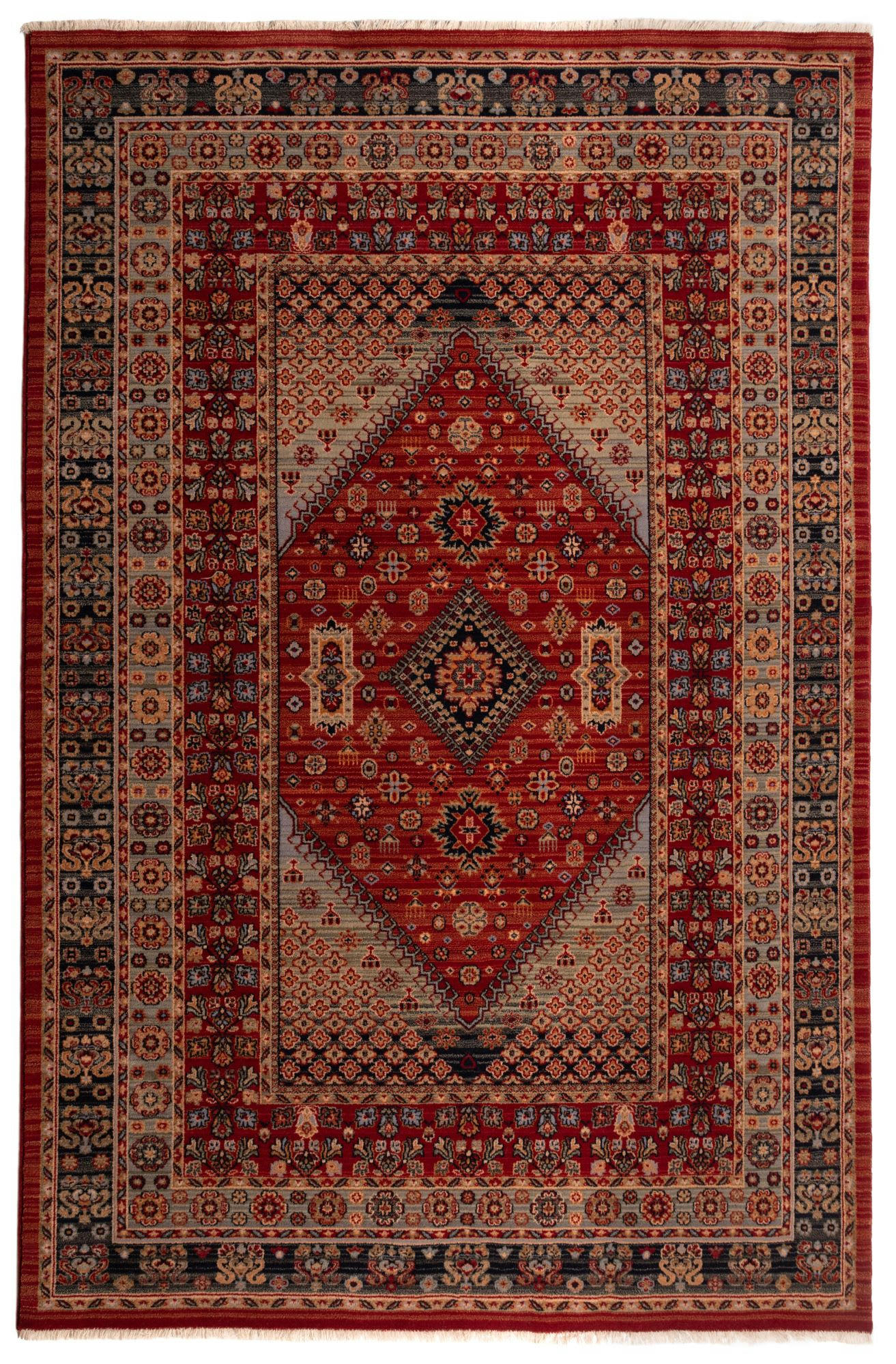 SAHARNA - SAHARNA BIDJAR - Tapis oriental en laine rouge graphique 80x150