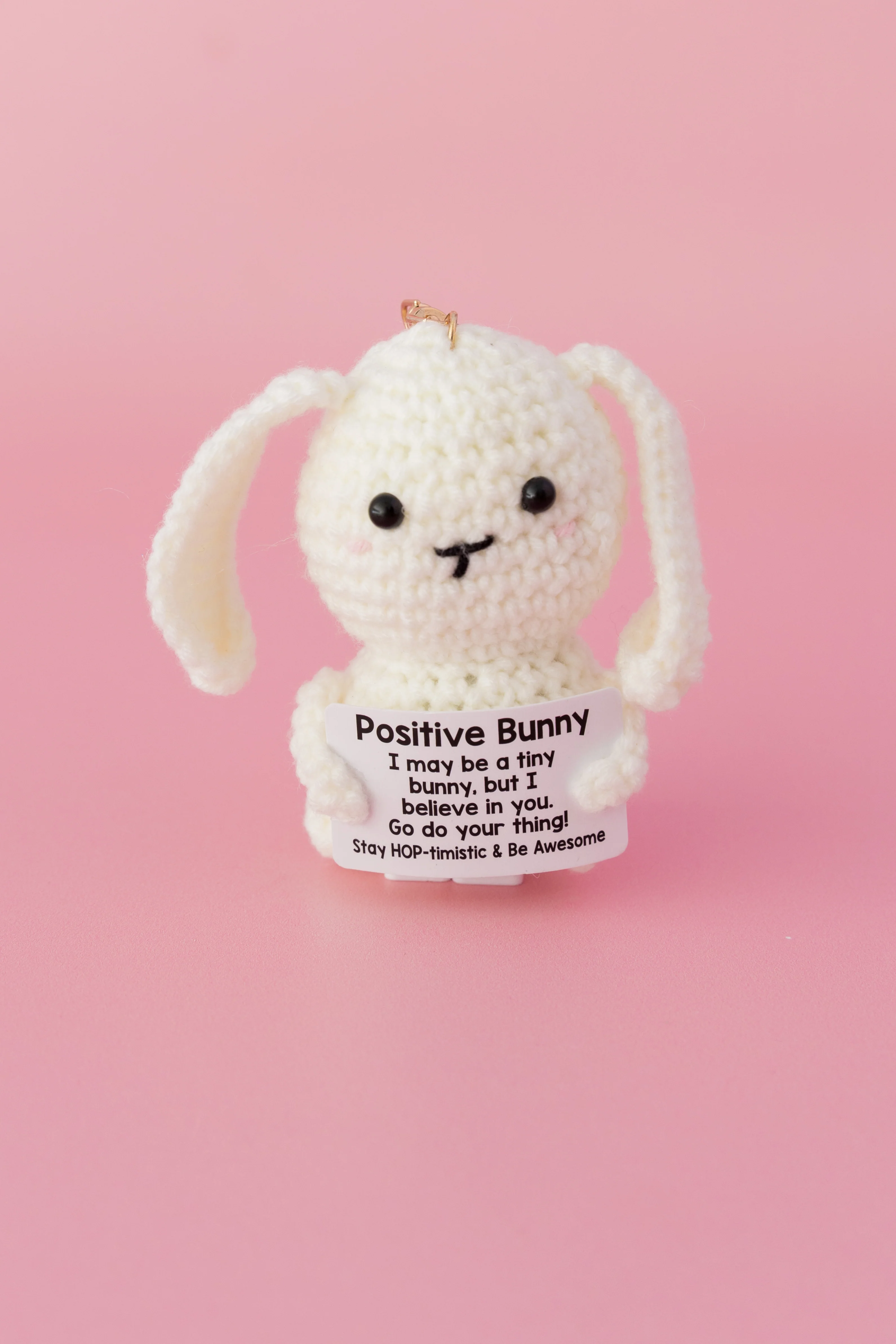 Positive Bunny Keychain