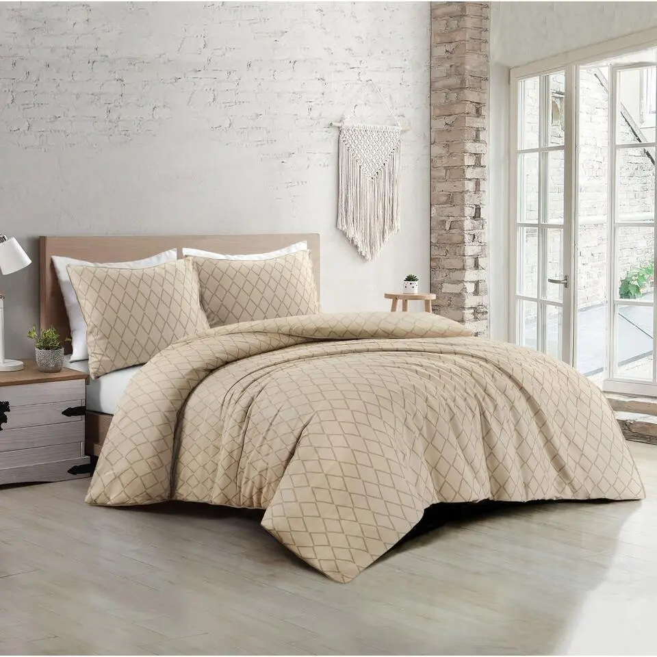 Papillon Axel Dekbedovertrek - Lits-jumeaux - 240x200/220 cm - Zand