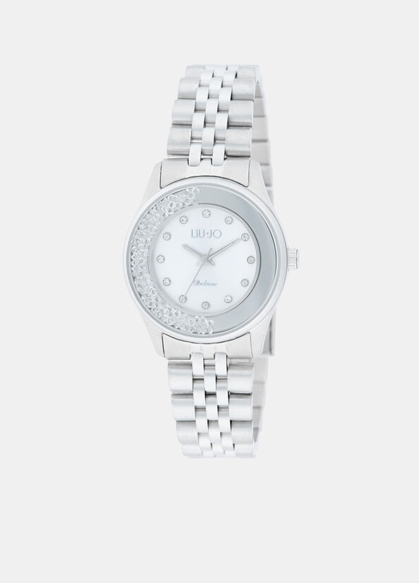 Orologio in acciaio con brill