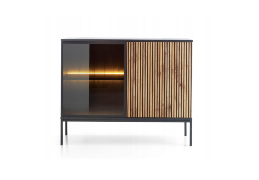 Czarny / Wotan Komoda 104 cm SENSO PS   oświetlenie led