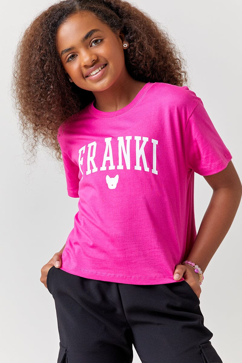 Hello Franki Short Sleeve Logo Tee for girls