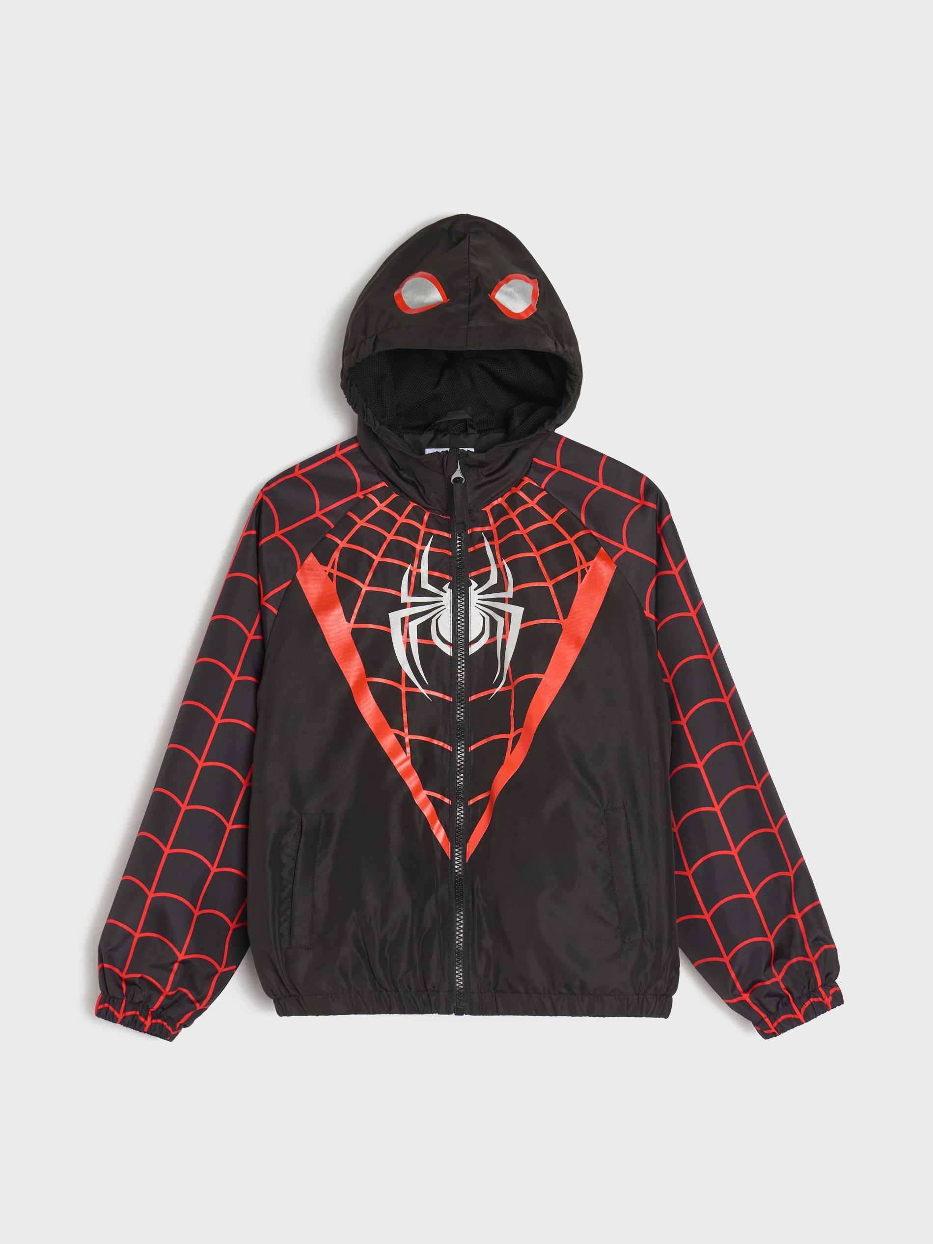 Kurtka wiatrówka z kapturem i ściągaczami Spider-Man