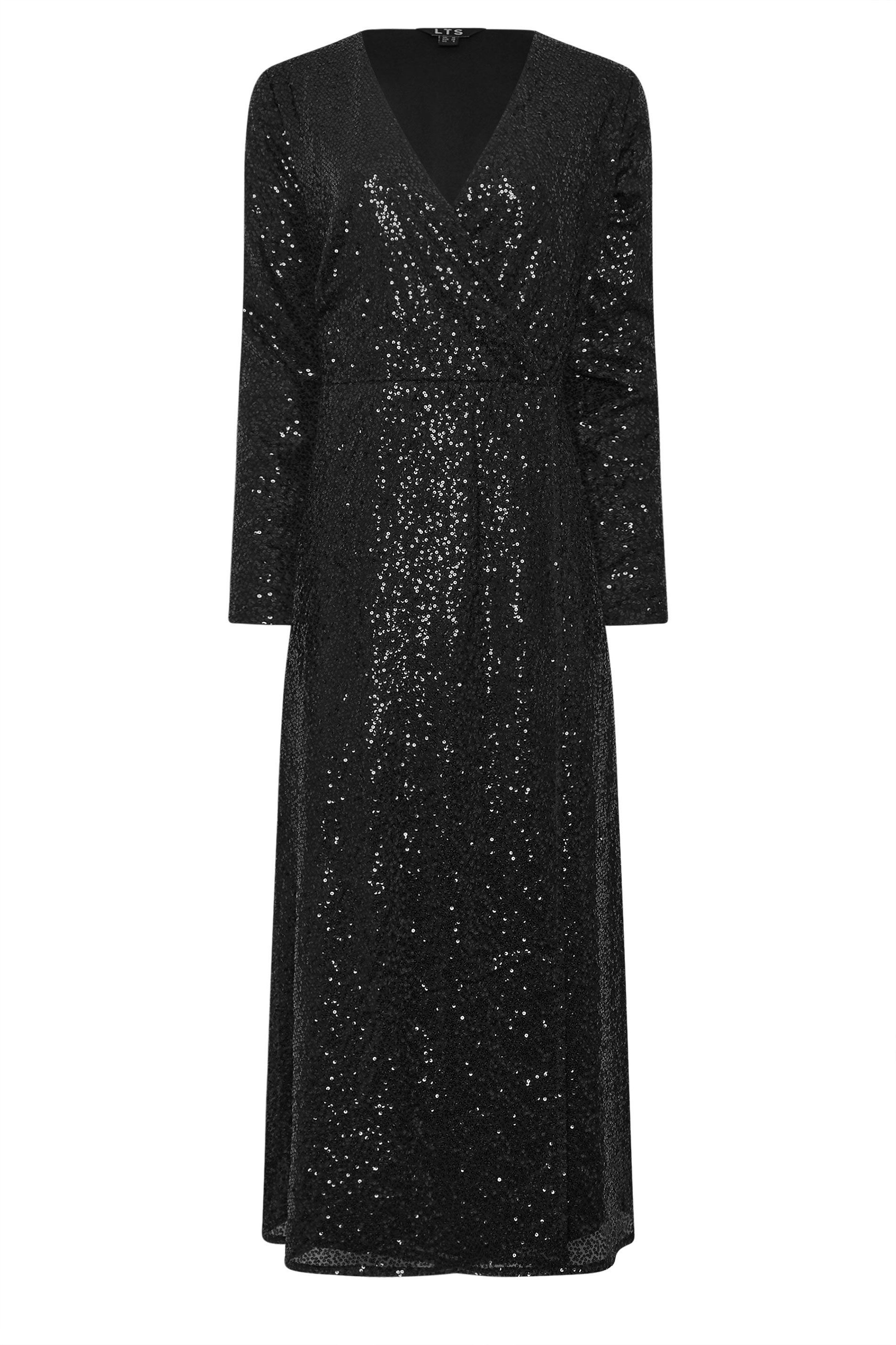Long Tall Sally Tall Sequin Wrap Dress