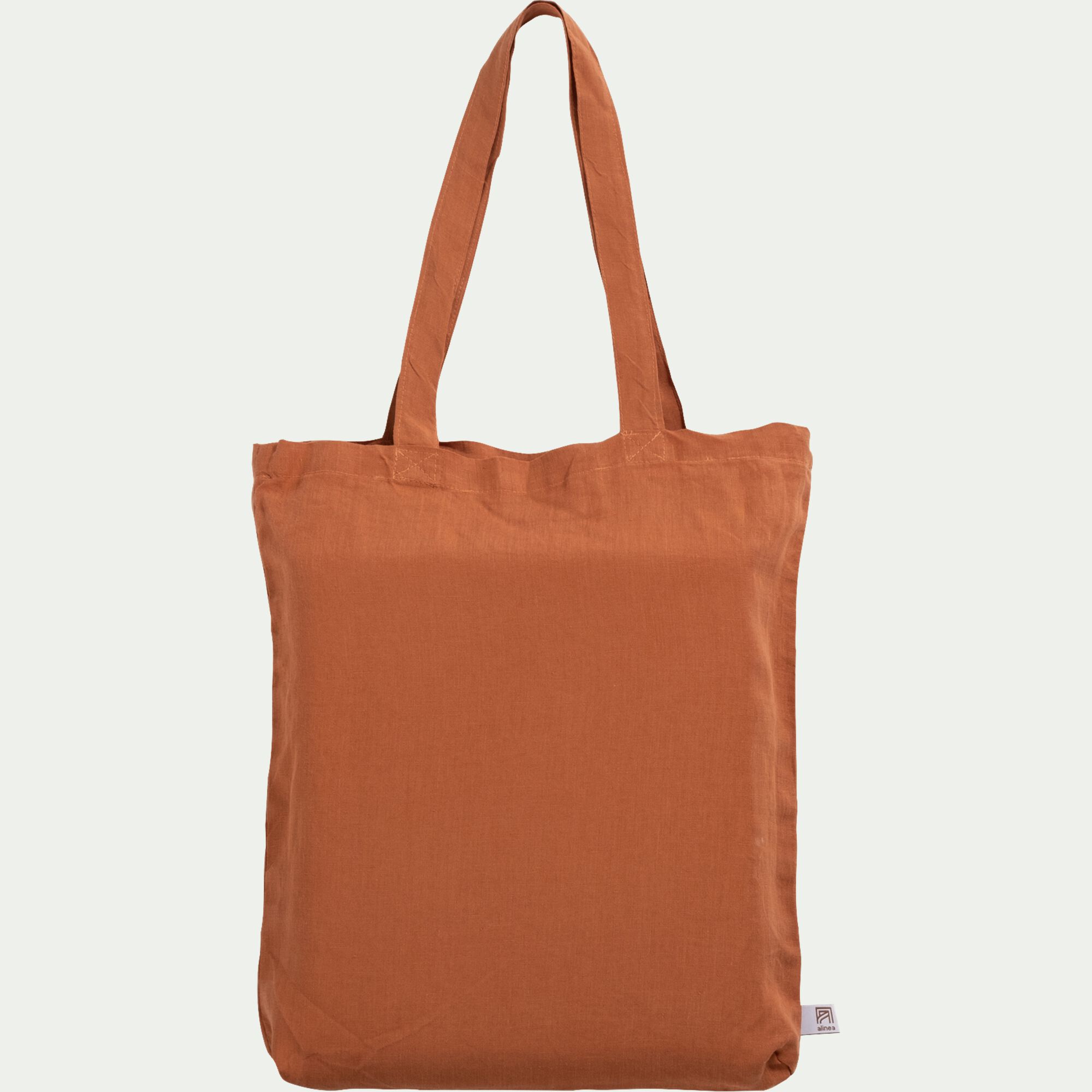 VENCE - Linge de lit uni en lin lavé - brun rustrel