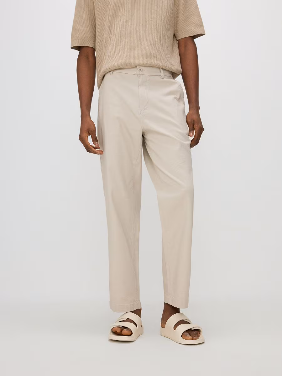Cotton Slim Trousers