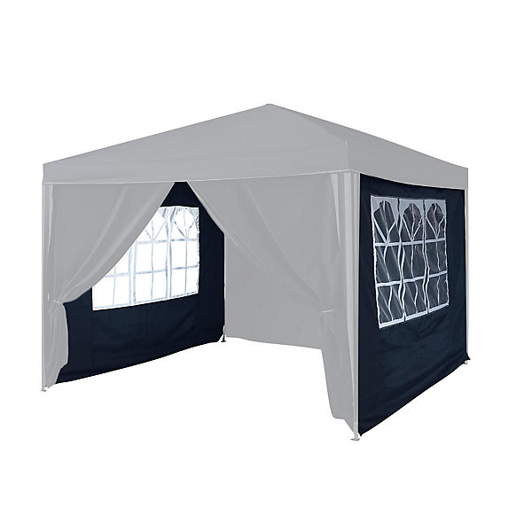 Mur fenêtre pour tonnelle pliante bleu 3x3 M