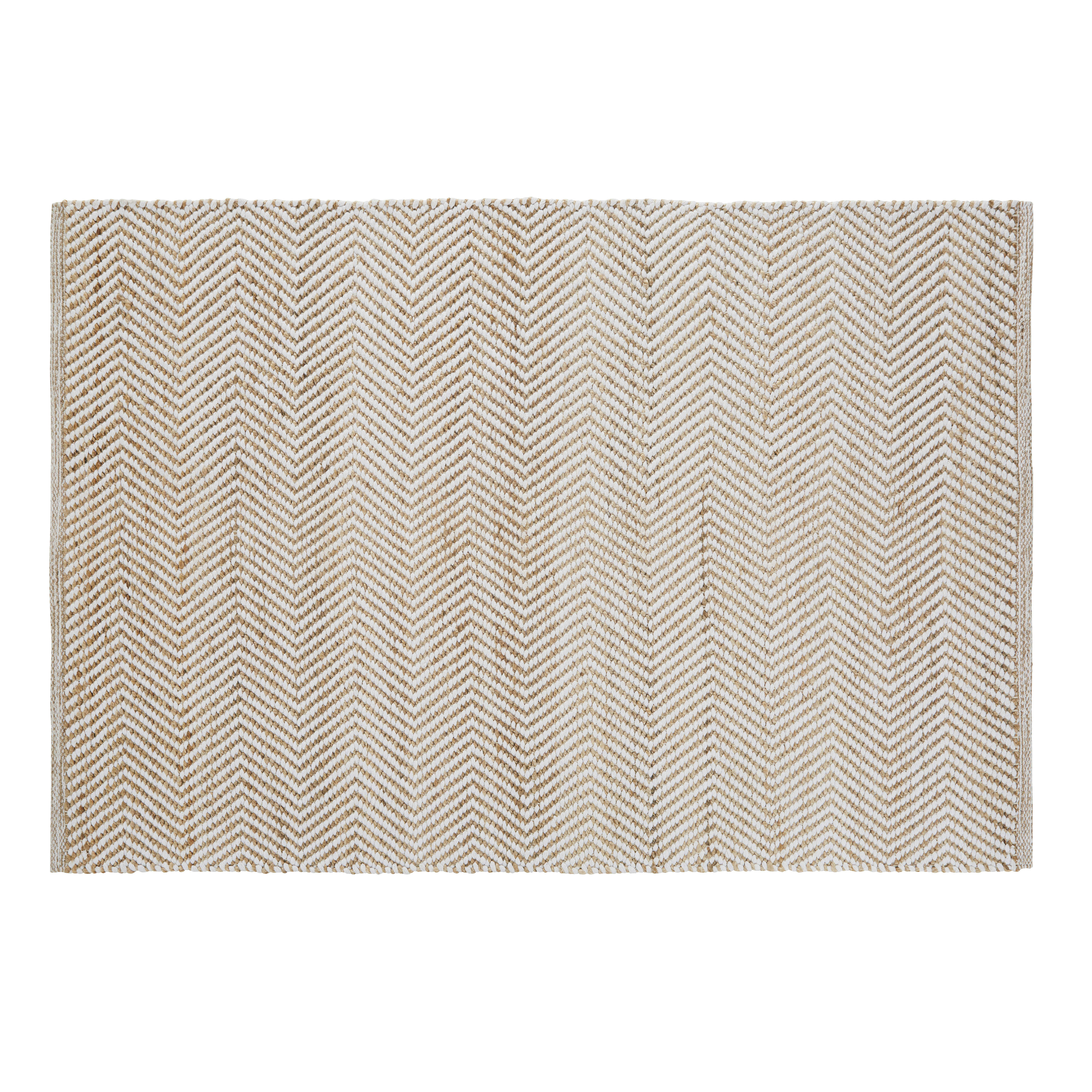 BARCELONE - Tapis en coton recyclé et jute tissés 120x180