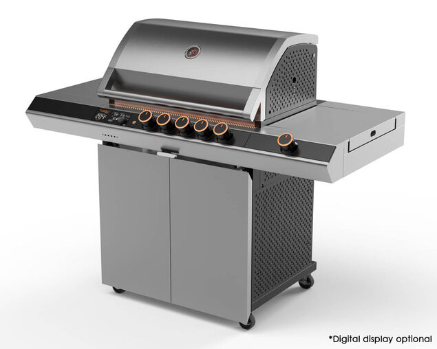 Ziegler & Brown Turbo Elite 5 Burner BBQ on Cart with Side Burner & Drawer (T Series)