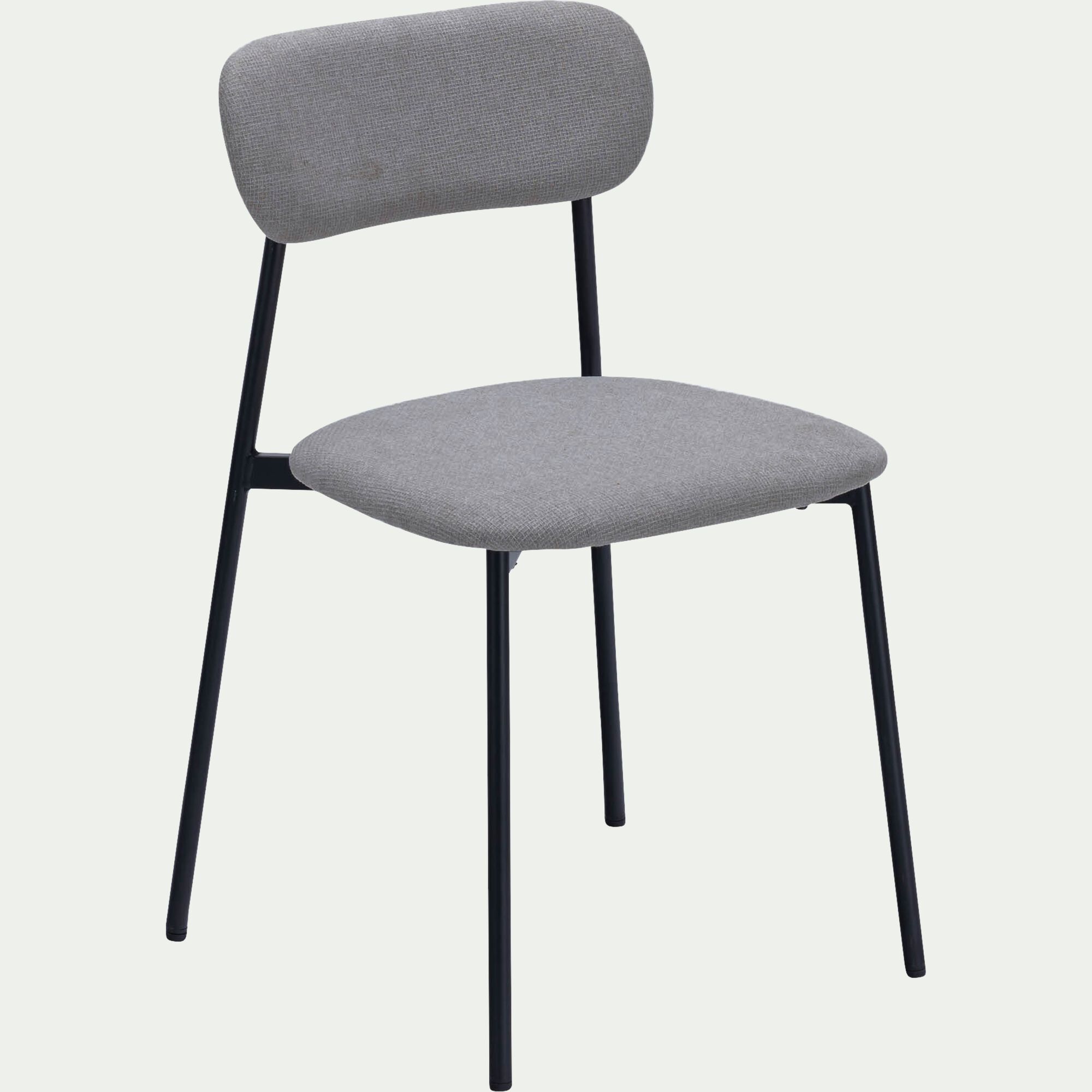NOVES - Chaise de repas en tissu - gris