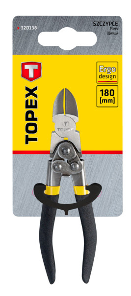 Szczypce boczne 180mm, przegubowe, TOPEX 32D138