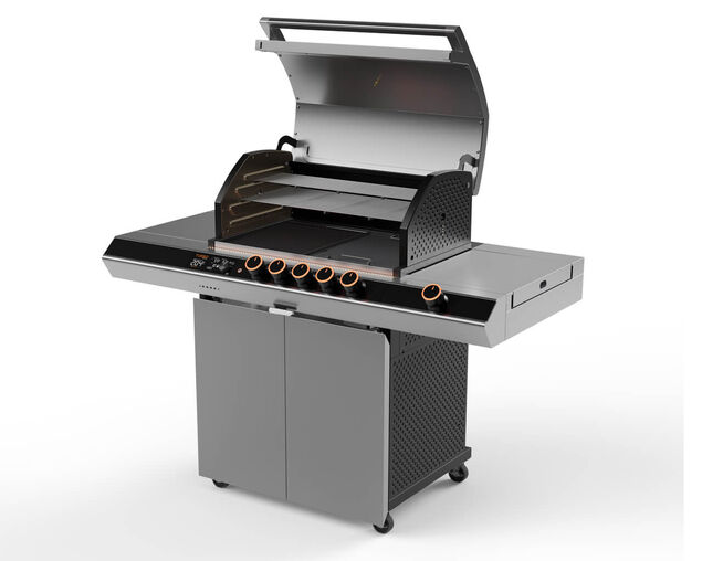 Ziegler & Brown Turbo Elite 5 Burner BBQ on Cart with Side Burner & Drawer (T Series)