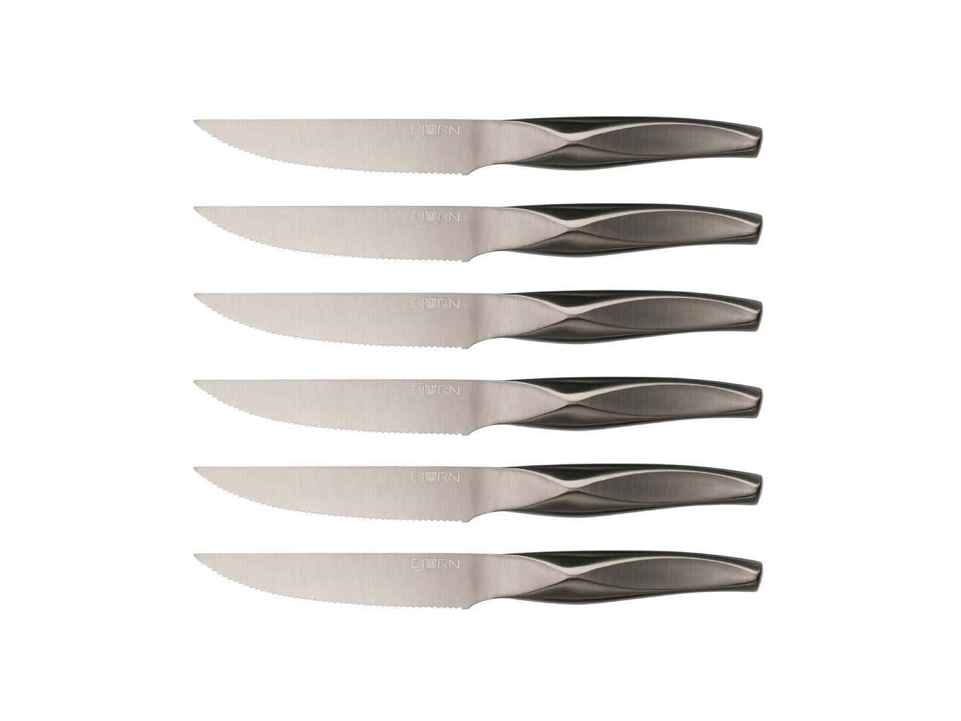 NUDE - Lot de 6 couteaux en inox gris