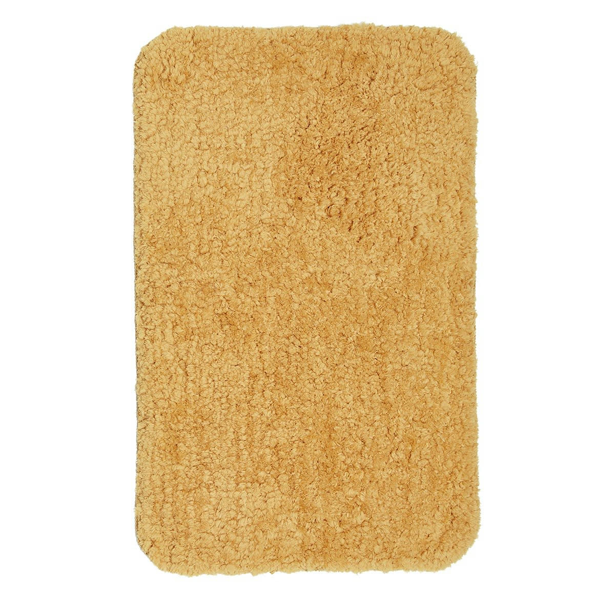 ESSENTIAL - Tapis de bain tufté uni en Polyester Jaune 50x80 cm