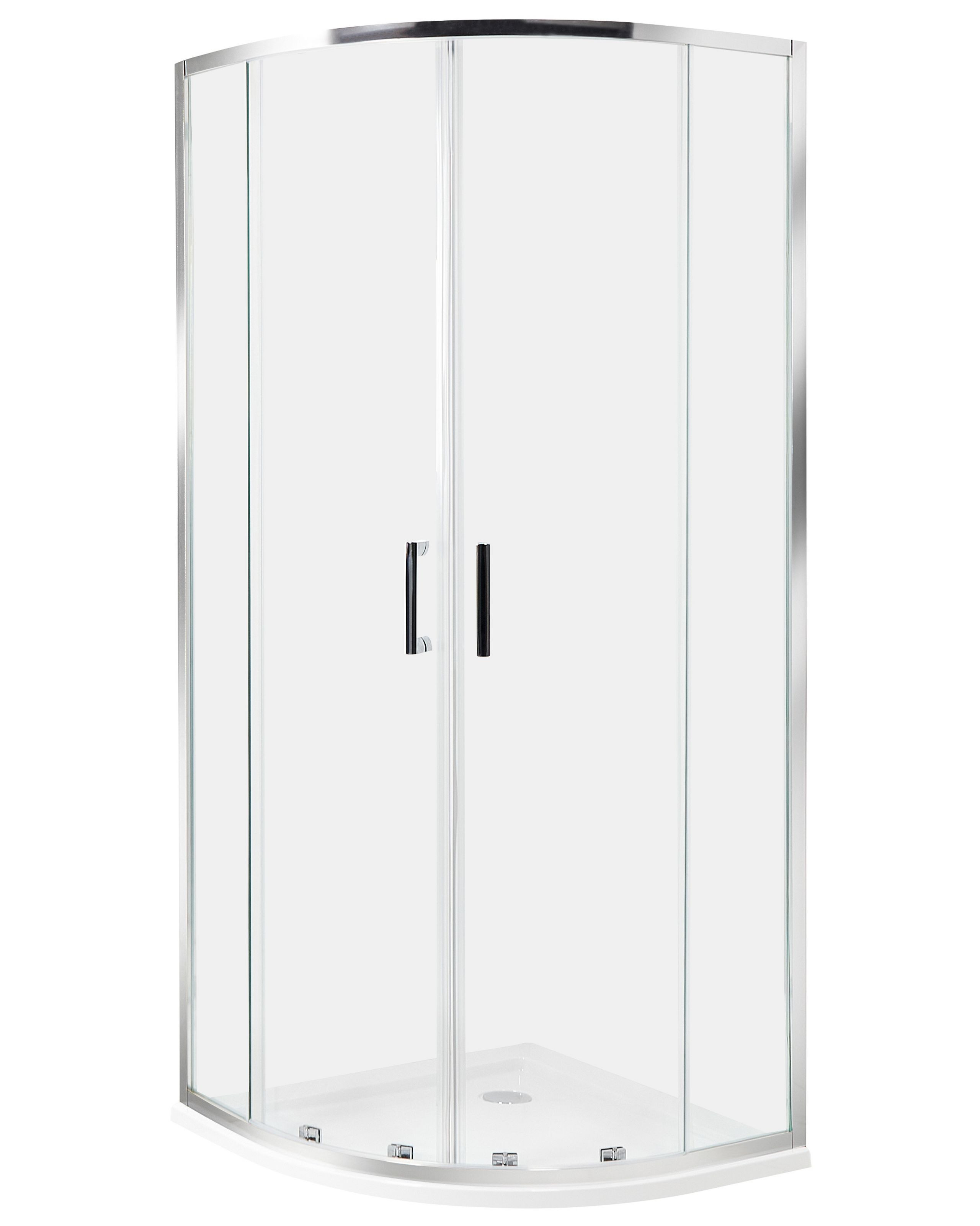 Kabina prysznicowa 80x80x185 cm srebrna
