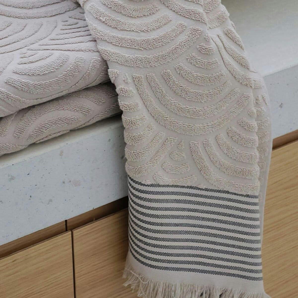 - Drap de plage coton Artea Beige 100x180 cm