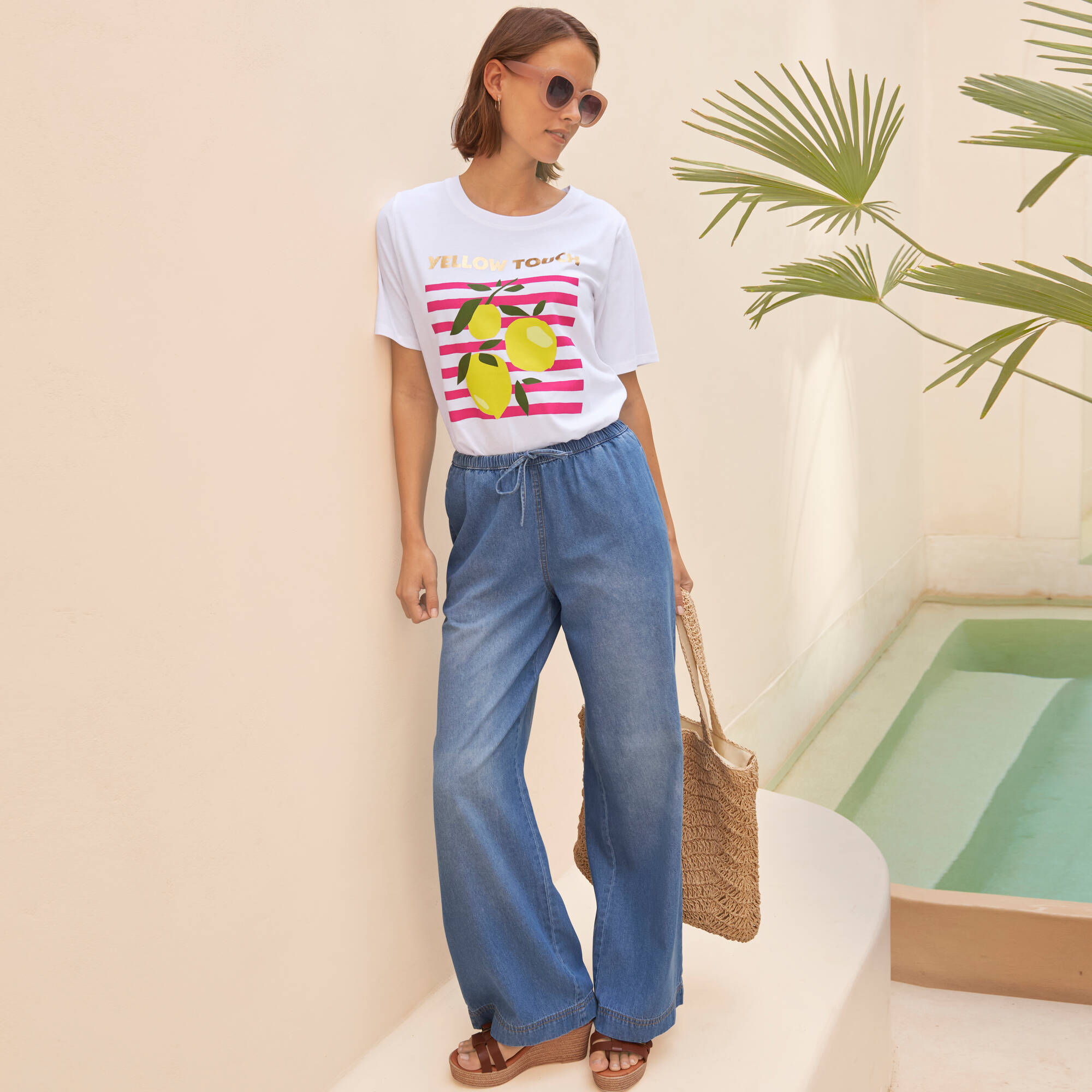 T-shirt imprimé, volume loose