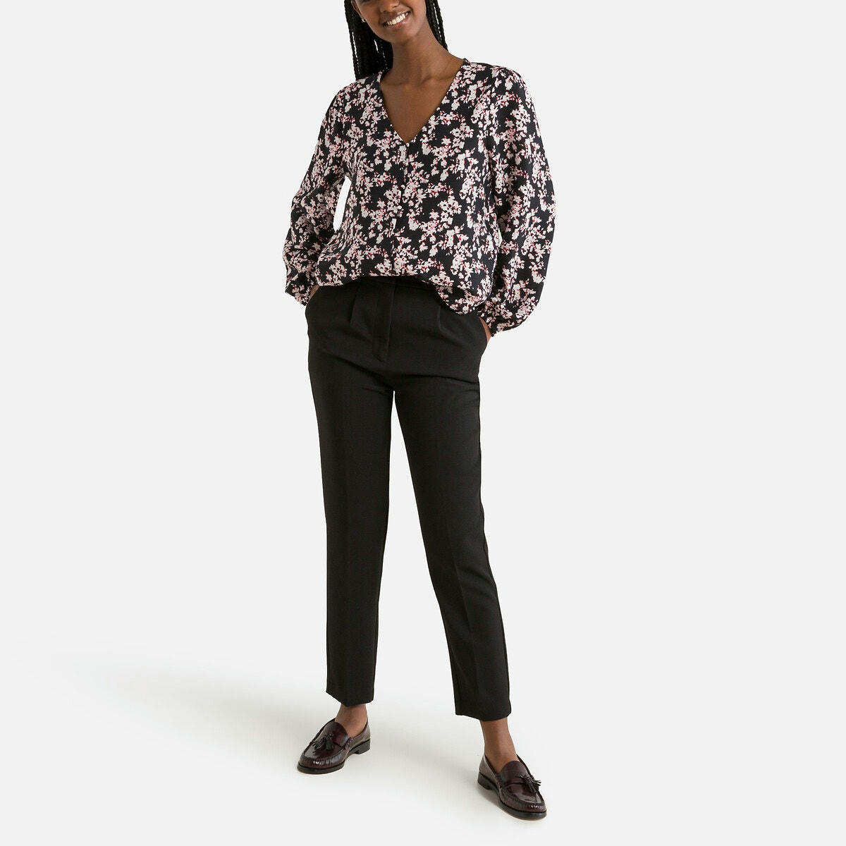 Blouse imprimée, col V