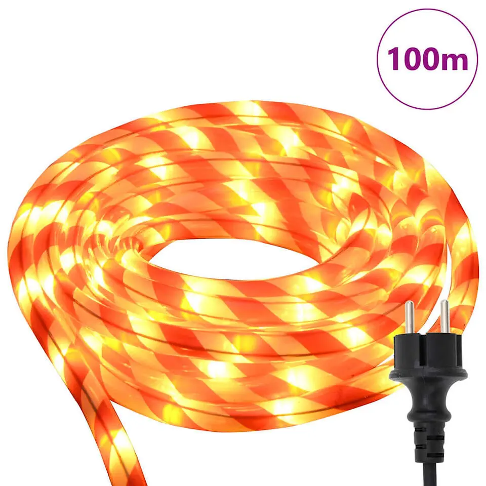 vidaXL - Touwenlicht met 2400 LED 100 m - Wit en rood - PVC