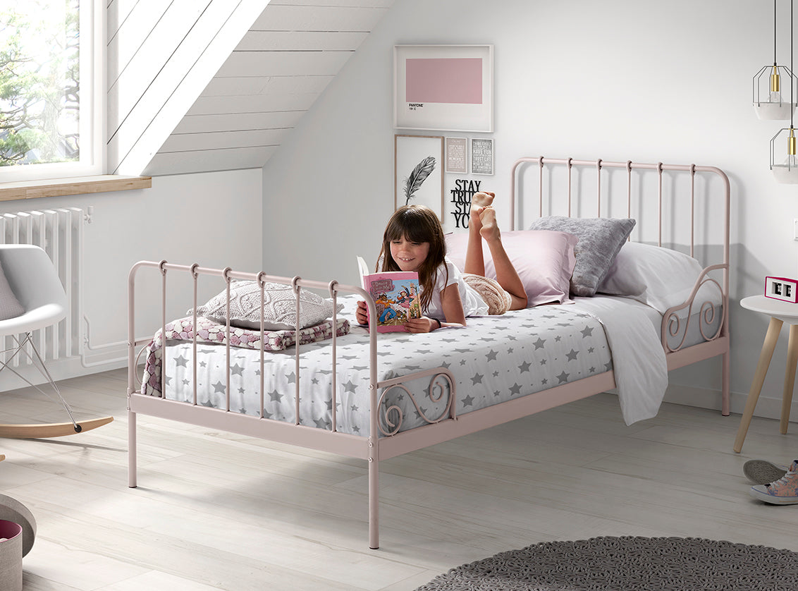 Vipack Alice Eenpersoonsbed 90 x 200 cm - Roze