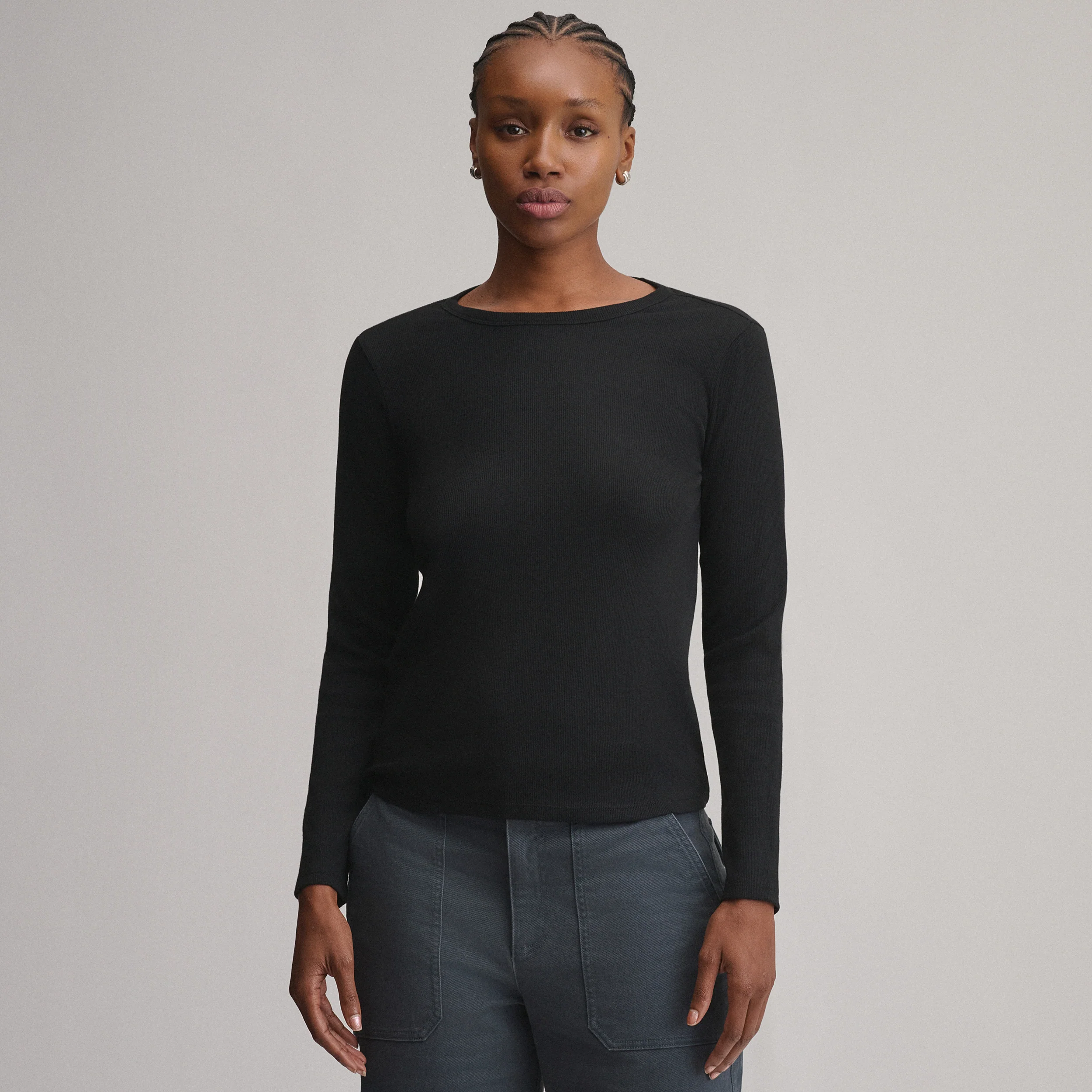 Women's Softline Rib Long-Sleeve Crew