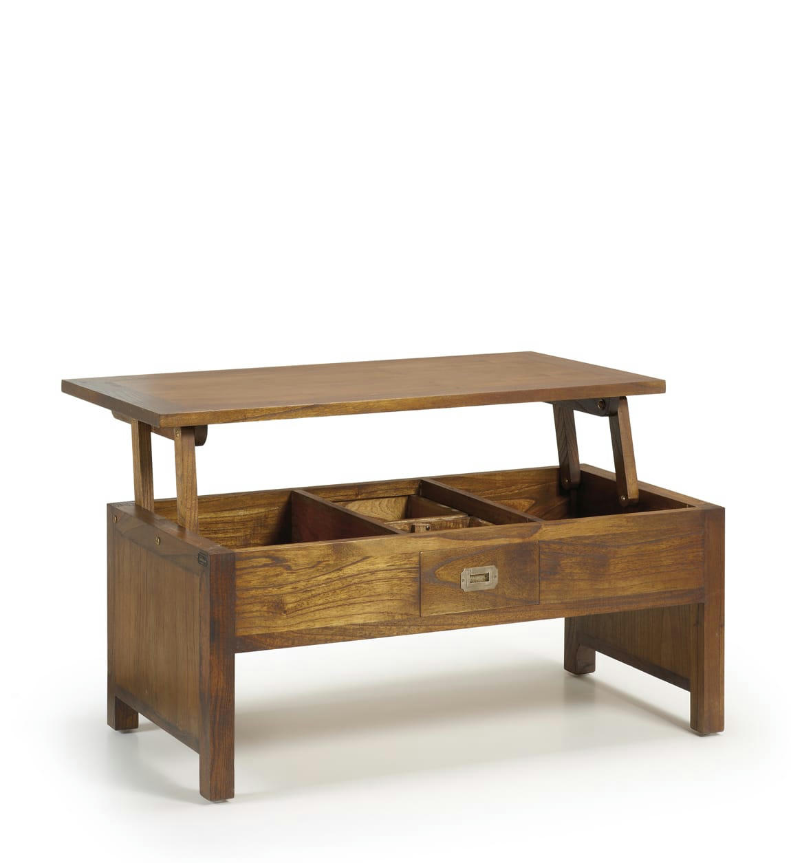 STAR - Table basse relevable en bois marron L 110 cm