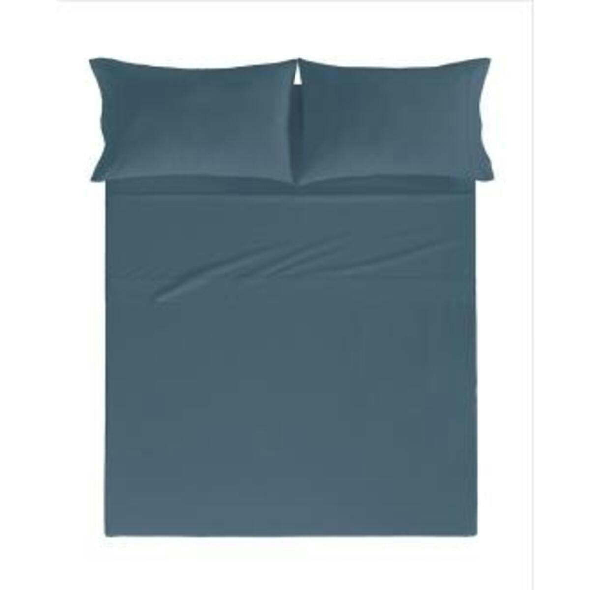 PURE DDL - Drap de lit en coton percale pétrole 250x280
