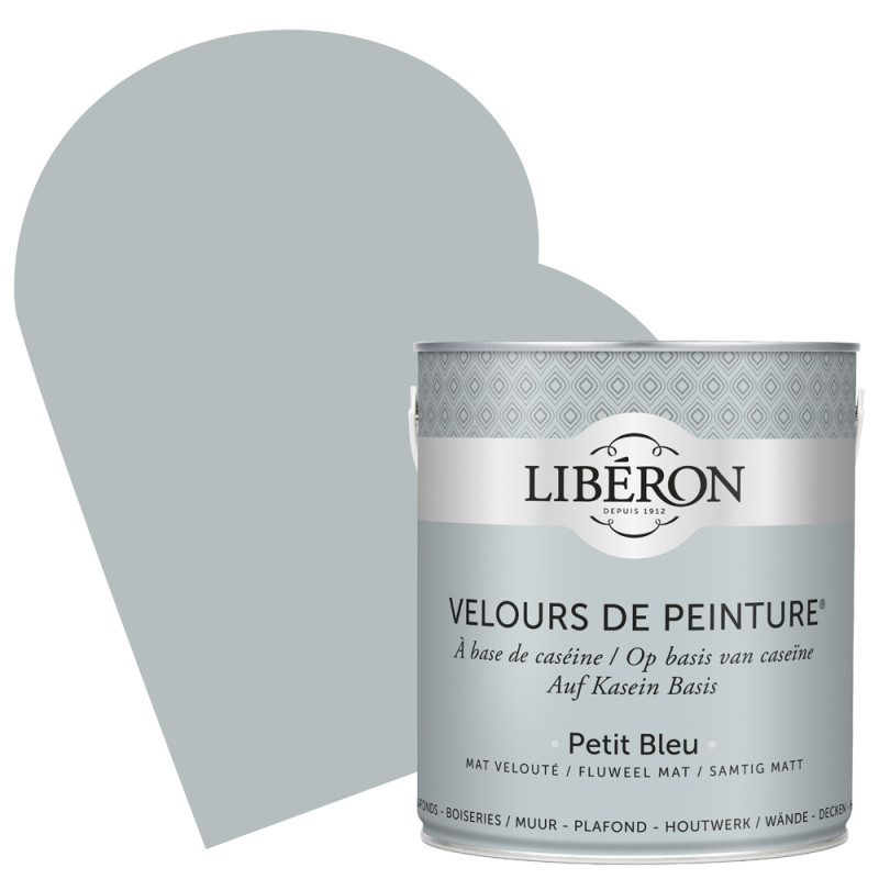 Peinture pour murs Velours de Peinture petit bleu mat 2,5 L LIBERON