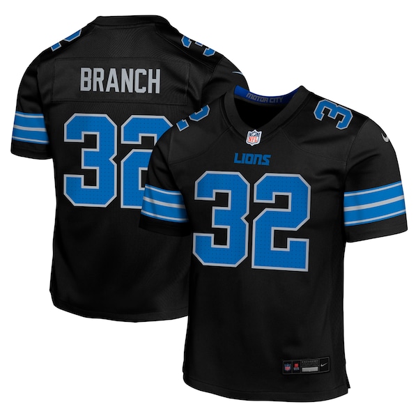 Brian Branch Detroit Lions Nike Youth Alternate Player Game Jersey - Black