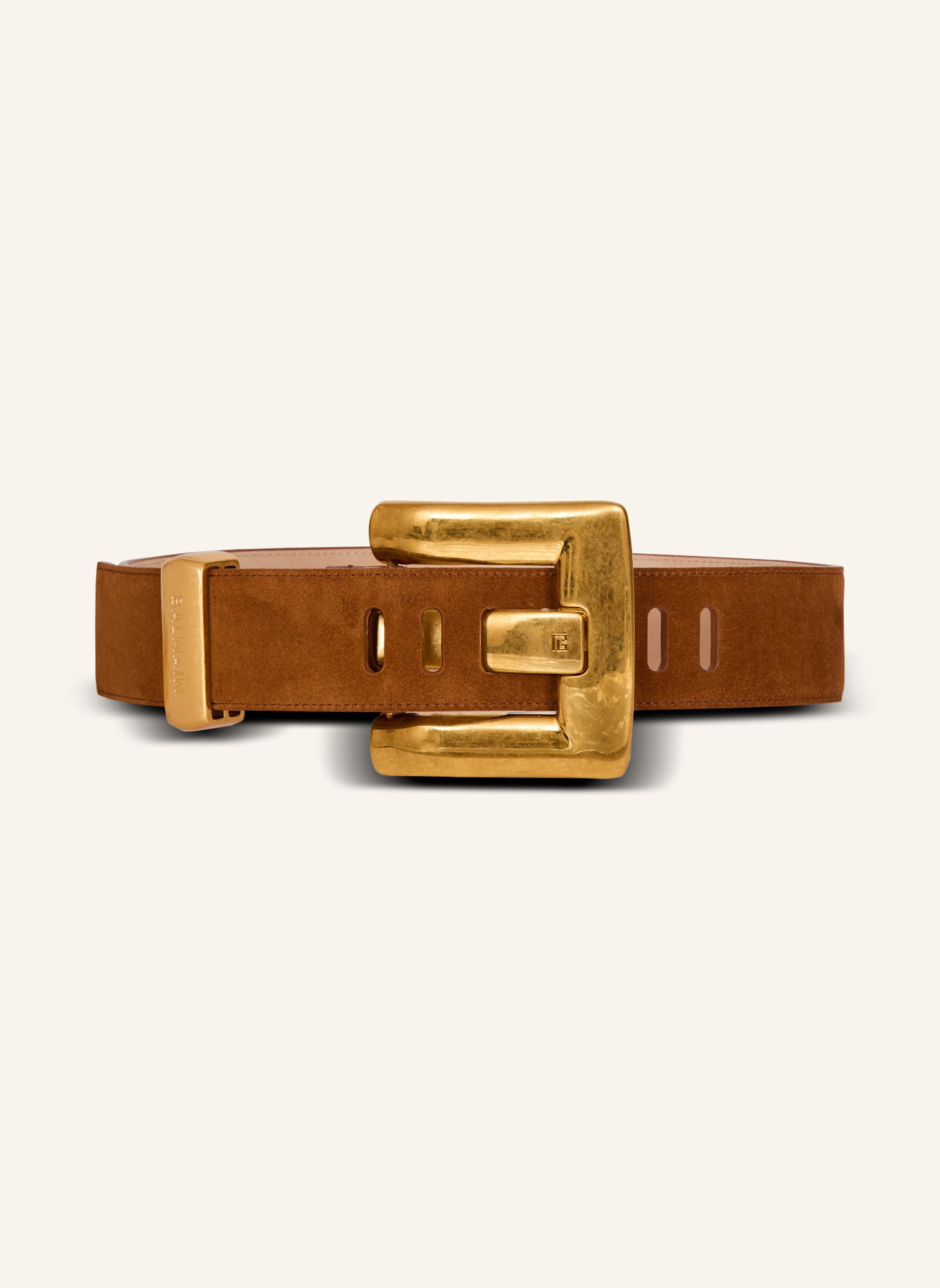 BALMAIN Anthem Gürtel aus Wildleder