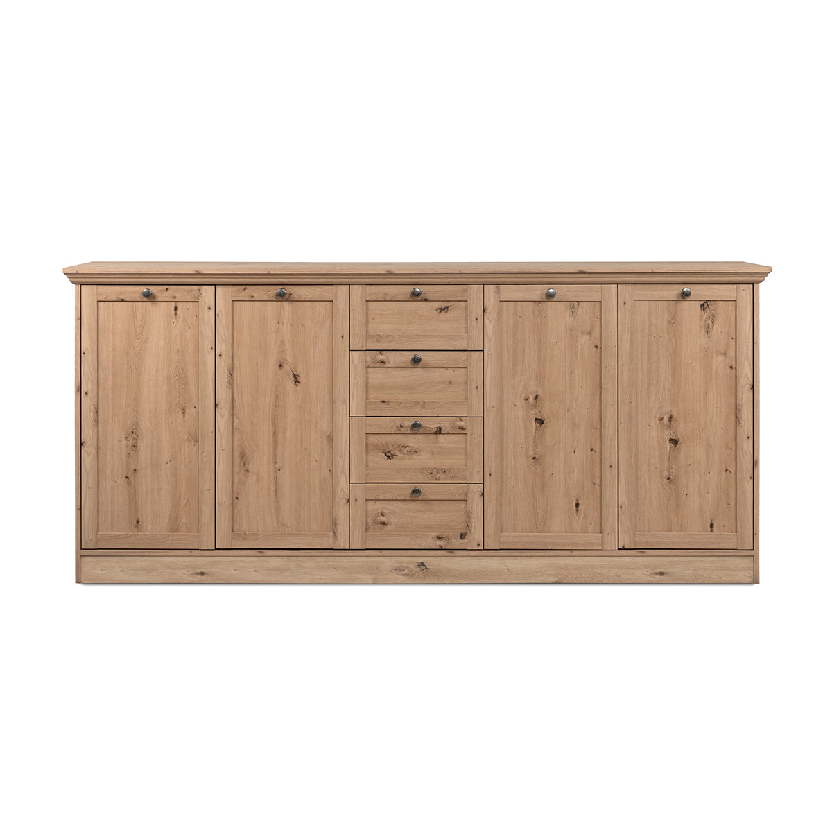 Calicosy - TIMBER Buffetkast met 4 deuren - Eiken - 40x200x90 cm