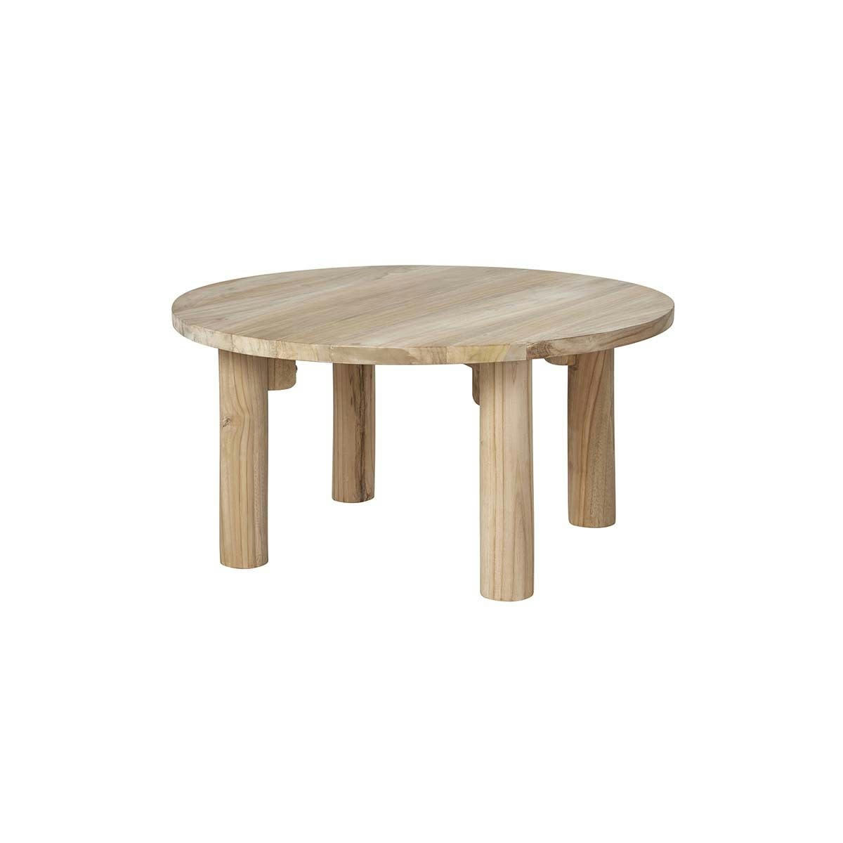 BOSTON - Table basse en teck massif ronde