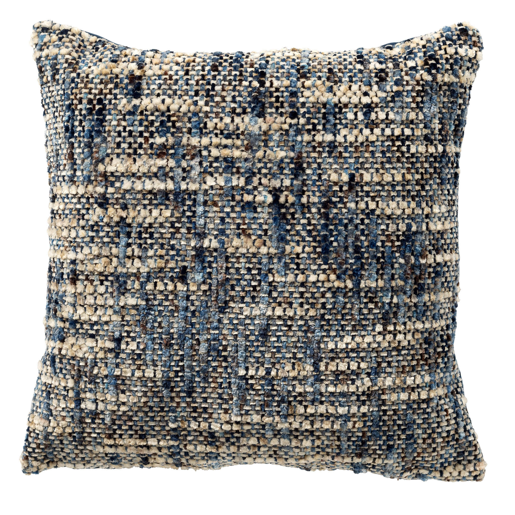 NORET - sierkussen 45x45 cm - chenille - Indian Teal - blauw