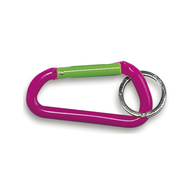 Mousqueton porte-clés en époxy mauve 70 mm CHAPUIS