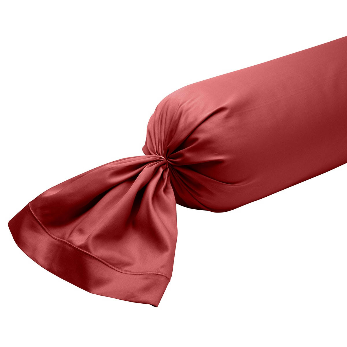 PARTITION - Taie de traversin   Satin de coton Coloris Rouge 160 cm - DODO